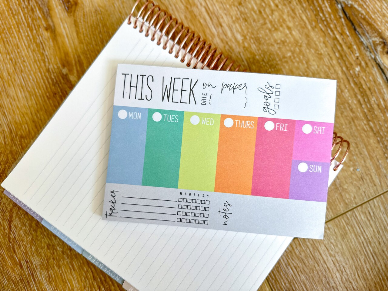 Weekly Dashboard Things To Do Rainbow Notepad - 7x5 Inches (*Notepad Only*)